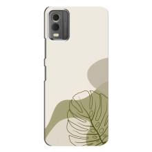 Силиконовый чехол с принтом в цветах на Nokia C32 – Монстера зелёная