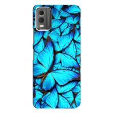 Силиконовый бампер с картинкой животных для Nokia C32 (Крылья бабочек)