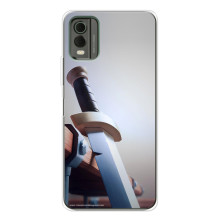 Силиконовый Чехол (атрибутика Клеш Роял) для Nokia C32 (Меч варвара)