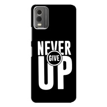 Силиконовый Чехол на Nokia C32 с картинкой Nike (Never Give UP)