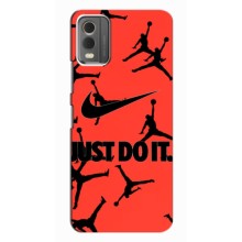 Силиконовый Чехол Nike Air Jordan на Нокиа С32 – Just Do It