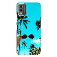 Силиконовый чехол с КАРТИНКАМИ лето для Nokia C32 (AlphaPrint) – Взгляд лето