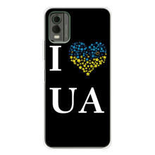 Силиконовый Чехол на Nokia C32 (Я-Украина) (I Love UA)