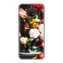 Брендновые Чехлы для Nokia G10 - (PREMIUMPrint) (Nike цветы)