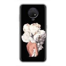 Чехлы (ART) Цветы на Nokia G10 (VPrint) (Білі квіти)