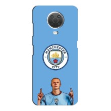 Чехлы с принтом для Nokia G10 Футболист – Холанд Манчестер Сити