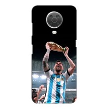 Чехлы Лео Месси Аргентина для Nokia G10 (Счастливый Месси)