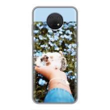 Чохли з зображенням різних тварин на Nokia G10 (Їжачок в руці)