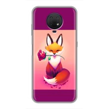 Чохли з картинкою Лисичка для Nokia G10 (VPrint) (Лиса з трояндою)