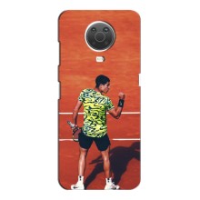 Чехлы с принтом Спортивная тематика для Nokia G10 (Алькарас Теннисист)