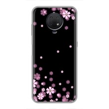 Чохол для Нокіа G10 - з принтом (Дизайнерські) (AlphaPrint) (Квіти маленькі)