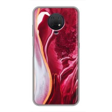Чохол для Нокіа G10 - з принтом (Дизайнерські) (AlphaPrint) (Мрамор червоний)