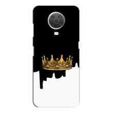 Чехол (Корона на чёрном фоне) для Нокиа Джи 10 – Золотая корона