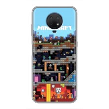 Чохол Майнкрафт на Nokia G10 (AlphaPrint) Minecraft (фон Minecraft)
