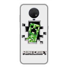 Чохол Майнкрафт на Nokia G10 (AlphaPrint) Minecraft (кріпер Майнкрафт)