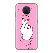 Чехол с принтом для Nokia G10 (AlphaPrint - Знак сердечка) – Знак Love