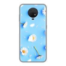 Чохол з Квітами для Nokia G10 (ромашки на блакитному)