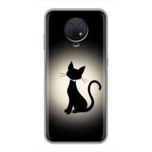 Чехол с принтом для Nokia G10 (AlphaPrint) Модные коты – Силуэт котика