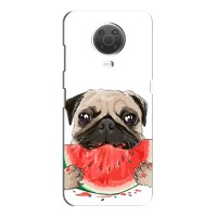 Чехол (ТПУ) Милые собачки для Nokia G10 – Смешной Мопс