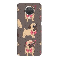 Чехол (ТПУ) Милые собачки для Nokia G10 – Собачки Мопсики