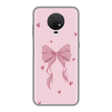Чехол банты для Nokia G10 – Бант на розовом