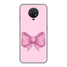 Чехол банты для Nokia G10 – Розовый бантик
