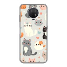 Чохол з малюнком кіт на Nokia G10 (Колаж котів)