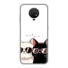 Чохол з малюнком кіт на Nokia G10 (Коти в окулярах)