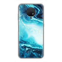 Мраморний чехол на Nokia G10 (VPrint) (Блакитний мрамор)