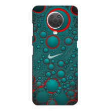 Силиконовый Чехол на Nokia G10 с картинкой Nike – Найк зеленый