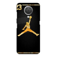 Силиконовый Чехол Nike Air Jordan на Нокиа Джи 10 (Джордан 23)