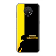 Чехол (TPU) с картинкой "Лого Пабг" на Нокиа Джи 10 (Battlegrounds)