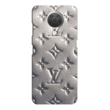 Текстурный Чехол Louis Vuitton для Нокиа Джи 10 (Бежевый ЛВ)