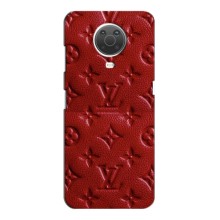 Текстурный Чехол Louis Vuitton для Нокиа Джи 10 (Красный ЛВ)