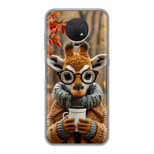 Друкований чохол 'Звірята з кавою' для Nokia G10 – Жираф з кавою