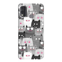 Чехлы с Котиками для Nokia G11 Plus (VPrint) (Рисованные котики)