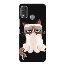 Чехол с принтом для Nokia G11 Plus (AlphaPrint) Модные коты (Грустный кот)