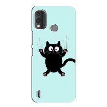 Чехол с принтом для Nokia G11 Plus (AlphaPrint) Модные коты (Падающий кот)
