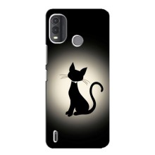 Чехол с принтом для Nokia G11 Plus (AlphaPrint) Модные коты (Силуэт котика)