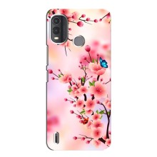 Чехол с принтом САКУРЫ на Nokia G11 Plus (Бабочки на сакуре)
