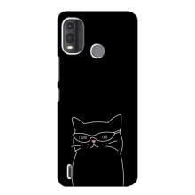 Чехол с рисунком кот на Nokia G11 Plus (Равнодушный кот)