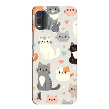 Чехол с рисунком кот на Nokia G11 Plus (Коллаж котов)