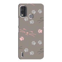 Чехол с рисунком кот на Nokia G11 Plus (Лапы и усы)