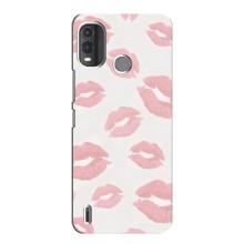 Чехол с розовым рисунком для Nokia G11 Plus (Розовые губы)