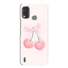 Чехол с розовым рисунком для Nokia G11 Plus (Розовые вишни)