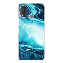 Мраморный чехол на Nokia G11 Plus (VPrint) (Голубой мрамор)