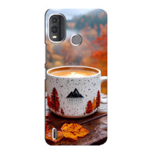 Чехол с уникальным дизайном «Осень с кофе» для Nokia G11 Plus – Кофе на природе