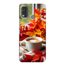 Чехол с уникальным дизайном «Осень с кофе» для Nokia G11 Plus
