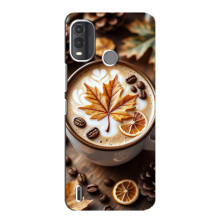 Чехол с уникальным дизайном «Осень с кофе» для Nokia G11 Plus – Пряный кофе