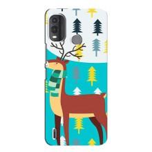 Силіконовий бампер з картинкою звірів для Nokia G11 Plus (Олень із шарфом)